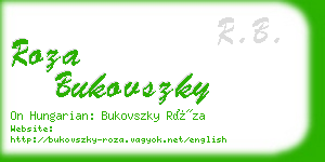 roza bukovszky business card